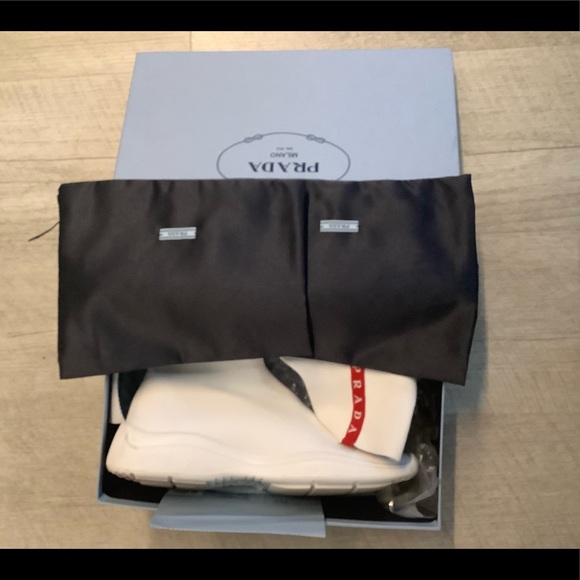 Prada Stretch High-Top Sneakers - Picture 6 of 6